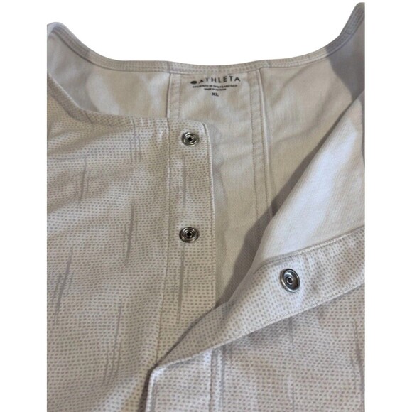 Athleta Women's Romper White Sleeveless Shorts Cinch Waist Size XL - Picture 6 of 13